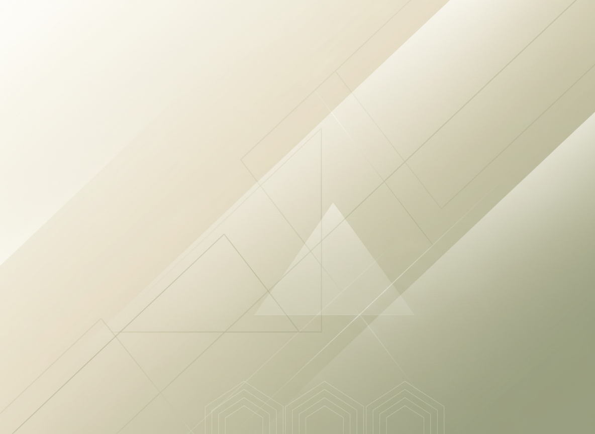 A calm, professional abstract background evoking growth and strategy in soft cream and muted sage-olive tones.